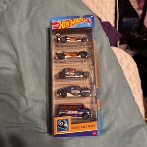 Hot Wheels HW 55th Race Team 5 Pack includes (Treasure Hunt Mod Rod)